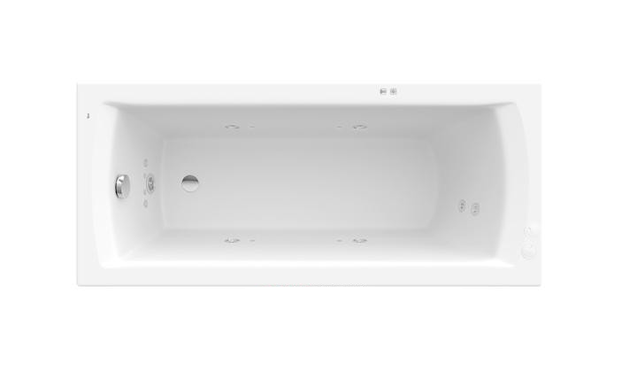 Ванна гідромасажна акрилова прямокутна Roca Linea Smart Water Plus 160х70 см білий A24T021000