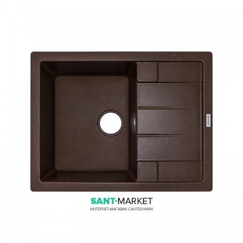 Мойка для кухни Adamant Anila 650х500 мм искусственный гранит mokko 4824296100312