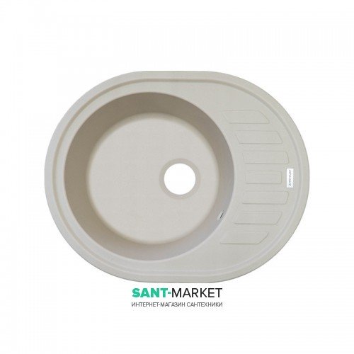 Мойка для кухни Adamant Ovum 620х500 мм искусственный гранит ivory 4824296100408