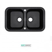 Мойка для кухни Adamant Twins 770х470 мм искусственный гранит черный 4824296100503