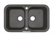 Мойка для кухни Adamant Twins 770х470 мм искусственный гранит серый 4824296100504