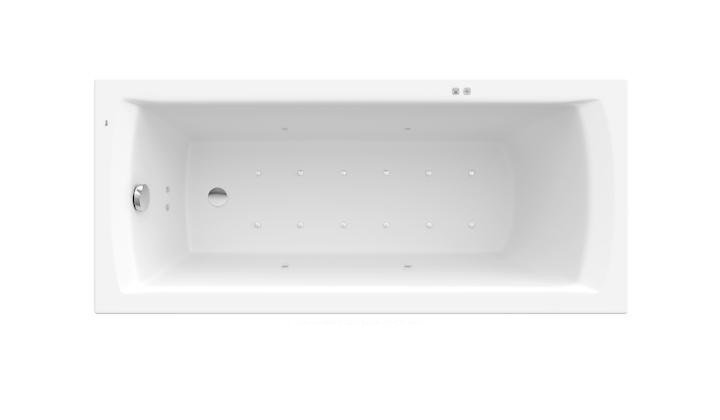 Ванна гидромассажная акриловая прямоугольная Roca Linea XL Smart Air Plus 170х75 см белый A24T052000