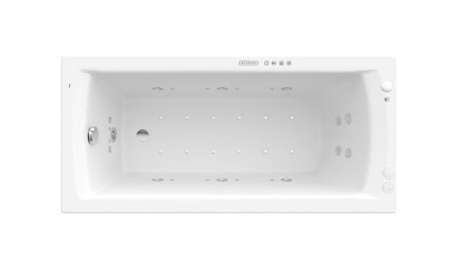 Ванна гідромасажна акрилова прямокутна Roca Linea XL Effects Gold Option 160х75 см білий A24T032000