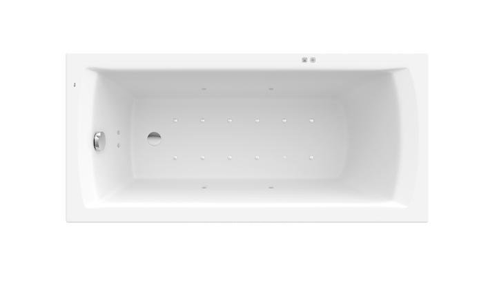 Ванна гідромасажна акрилова прямокутна Roca Linea XL Smart Air Plus 160х75 см білий A24T028000