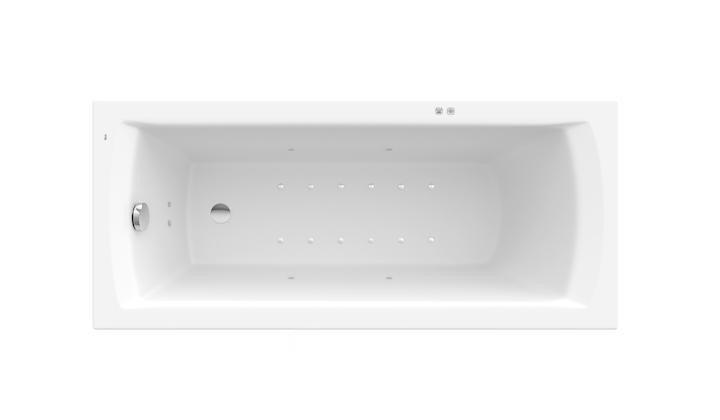 Ванна гидромассажная акриловая прямоугольная Roca Linea Smart Air Plus 160х70 см белый A24T020000