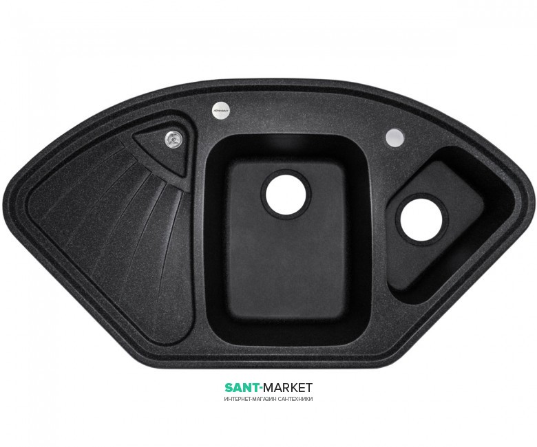 Мойка для кухни Adamant Сonsensus 1060х575 мм искусственный гранит черный 4824296100603