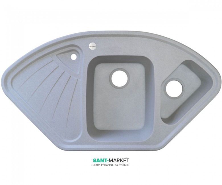 Мийка для кухні Adamant Сonsensus 1060х575 мм штучний граніт світло-сірий 4824296100609