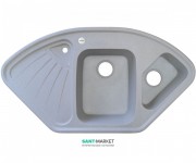 Мойка для кухни Adamant Сonsensus 1060х575 мм искусственный гранит светло-серый 4824296100609