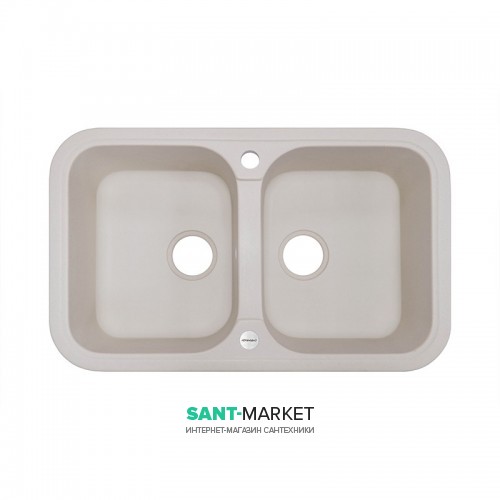 Мойка для кухни Adamant Twins 770х470 мм искусственный гранит ivory 4824296100508