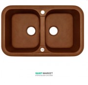 Мойка для кухни Adamant Twins 770х470 мм искусственный гранит terracotta 4824296100511
