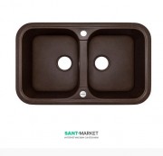 Мойка для кухни Adamant Twins 770х470 мм искусственный гранит mokko 4824296100512
