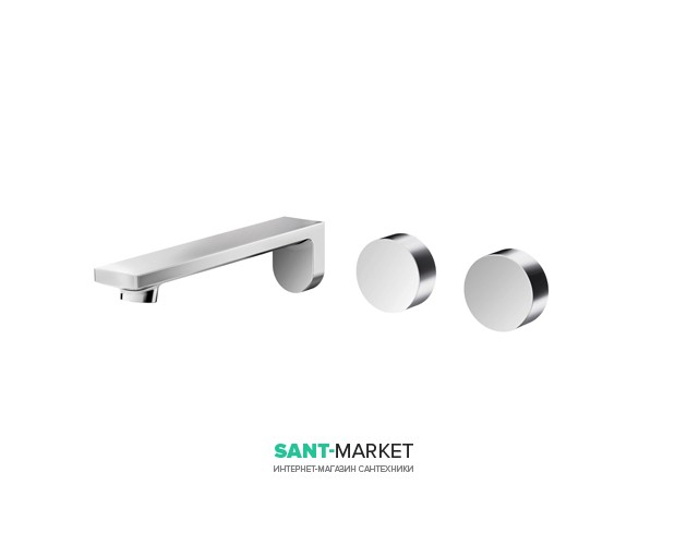 Змішувач для раковини TOTO настінний на 3 отвори хром DLB203