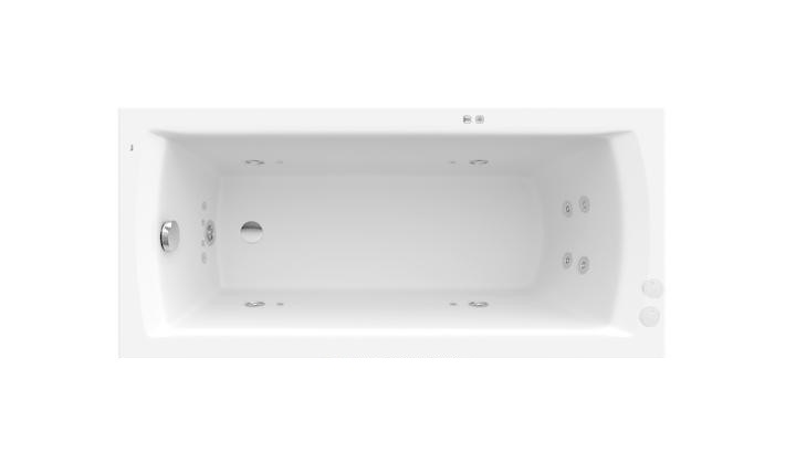 Ванна гидромассажная акриловая прямоугольная Roca Linea Smart Water Plus 150х70 см белый A24T013000