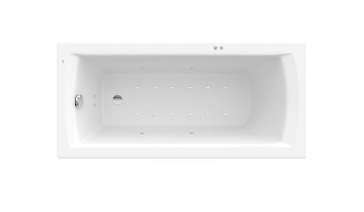 Ванна гидромассажная акриловая прямоугольная Roca Linea Smart Air Plus 150х70 см белый A24T012000