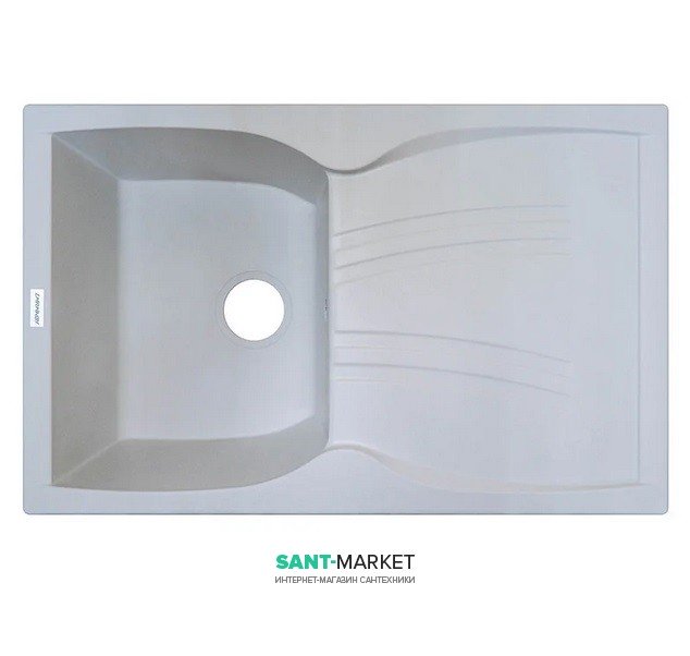 Мийка для кухні Adamant New line 790х500 мм штучний граніт білий 4824296100701