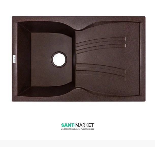 Мойка для кухни Adamant New line 790х500 мм искусственный гранит mokko 4824296100712