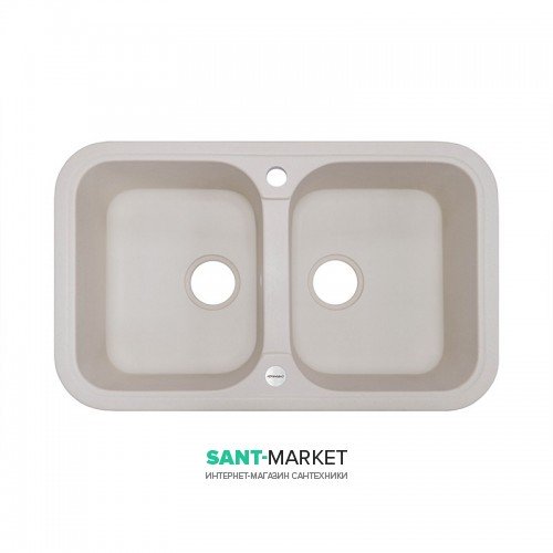 Мийка для кухні Adamant Twins 770х470 мм штучний граніт ivory 4824296100508