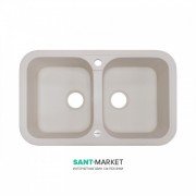Мойка для кухни Adamant Twins 770х470 мм искусственный гранит ivory 4824296100508