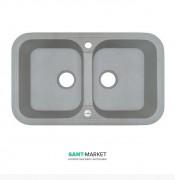 Мийка для кухні Adamant Twins 770х470 мм штучний граніт світло-сірий 4824296100509