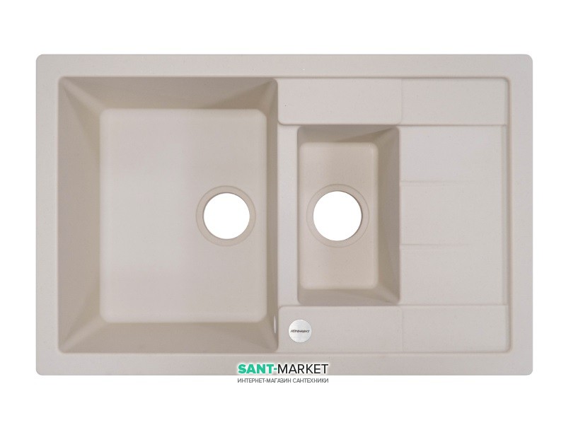Мийка для кухні Adamant Anila Plus 780х500 мм штучний граніт ivory 4824296100908