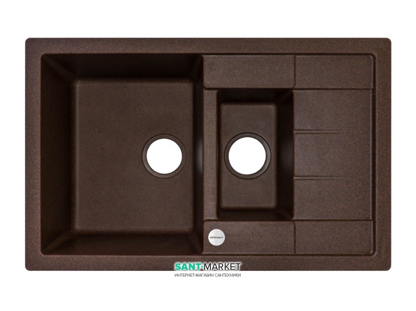 Мойка для кухни Adamant Anila Plus 780х500 мм искусственный гранит mokko 4824296100912