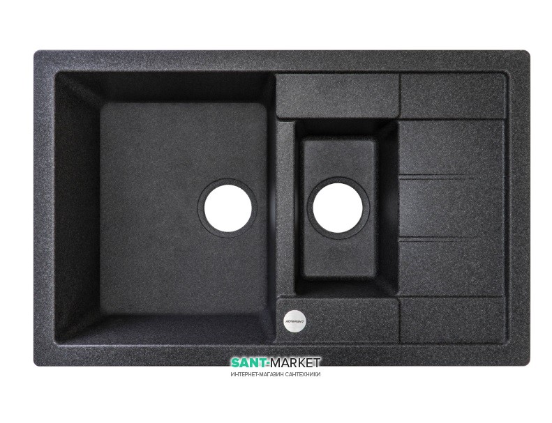 Мойка для кухни Adamant Anila Plus 780х500 мм искусственный гранит графит 4824296100913
