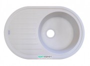 Мойка для кухни Adamant Ellipsis 770х500 мм искусственный гранит белый 4824296101001