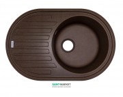 Мойка для кухни Adamant Ellipsis 770х500 мм искусственный гранит коричневый 4824296101005
