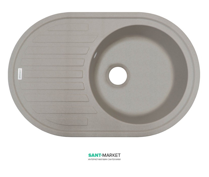 Мийка для кухні Adamant Ellipsis 770х500 мм штучний граніт авена 4824296101006