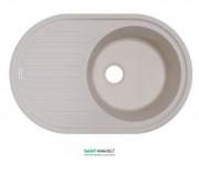 Мойка для кухни Adamant Ellipsis 770х500 мм искусственный гранит ivory 4824296101008