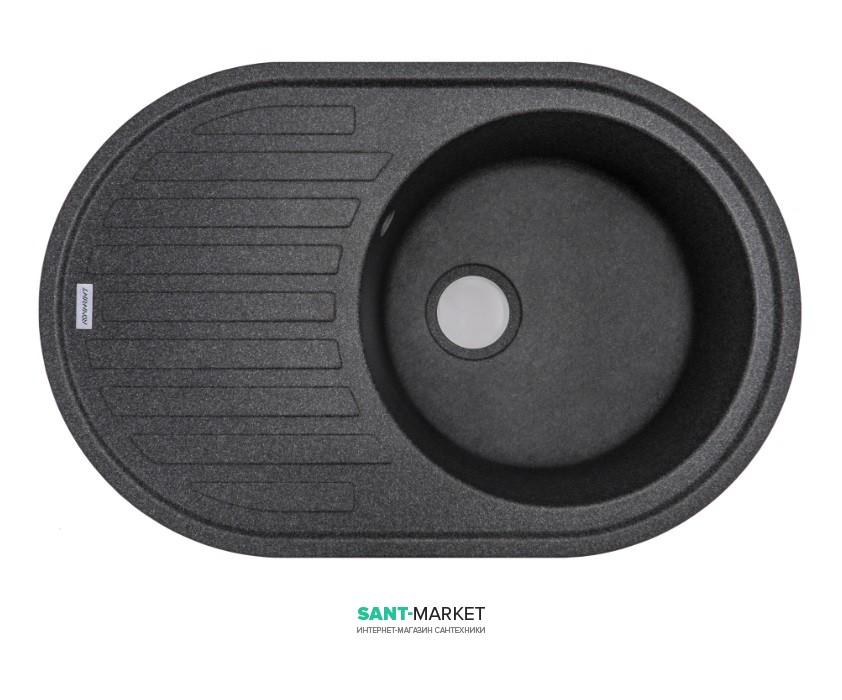 Мойка для кухни Adamant Ellipsis 770х500 мм искусственный гранит графит 4824296101013