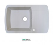 Мойка для кухни Adamant Optimaks 780х500 мм искусственный гранит белый 4824296101101