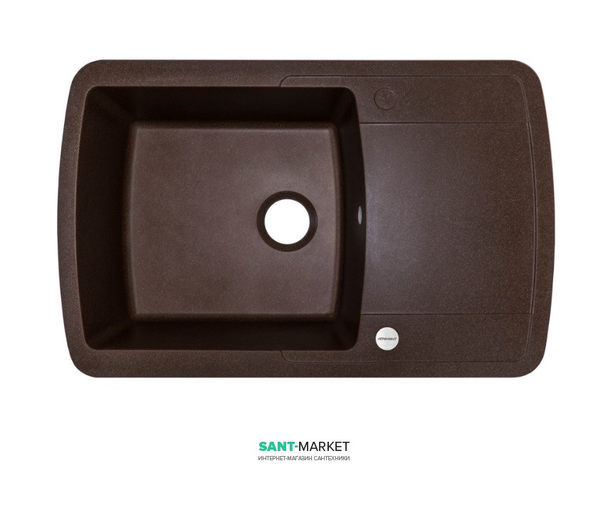 Мийка для кухні Adamant Optimaks 780х500 мм штучний граніт коричневий 4824296101105