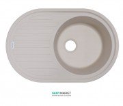Мойка для кухни Adamant Ellipsis 770х500 мм искусственный гранит ivory 4824296101008