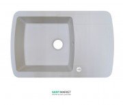 Мойка для кухни Adamant Optimaks 780х500 мм искусственный гранит белый 4824296101101