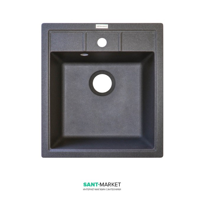 Мойка для кухни Adamant Brick 460х515 мм искусственный гранит серый 4824296101204