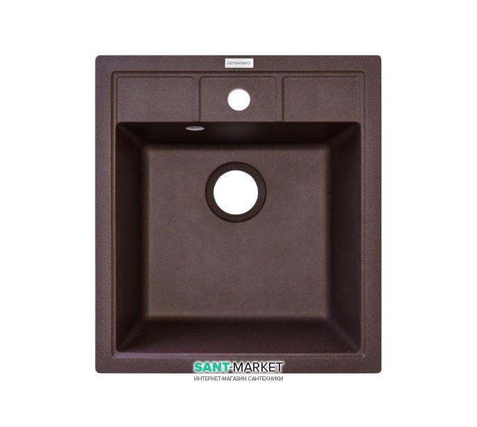 Мойка для кухни Adamant Brick 460х515 мм искусственный гранит коричневый 4824296101205
