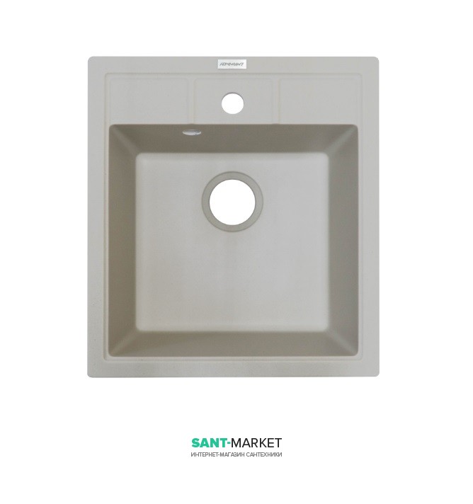 Мойка для кухни Adamant Brick 460х515 мм искусственный гранит ivory 4824296101208