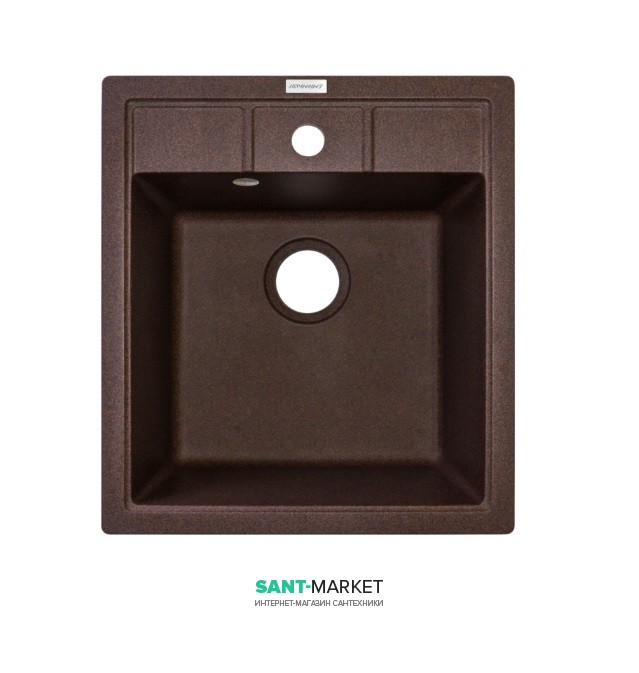 Мийка для кухні Adamant Brick 460х515 мм штучний граніт mokko 4824296101212