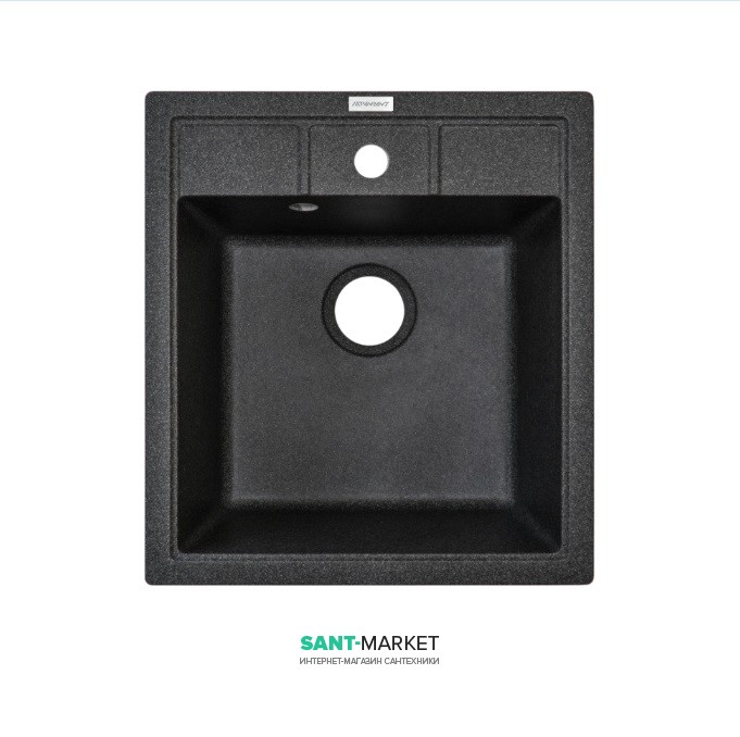 Мойка для кухни Adamant Brick 460х515 мм искусственный гранит графит 4824296101213