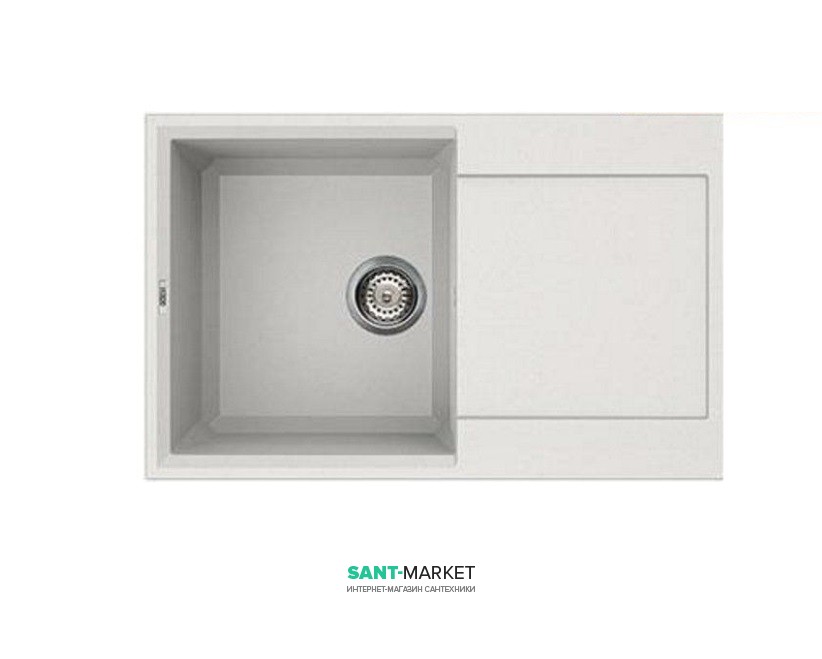 Мойка для кухни Adamant Horizon 790х500 мм искусственный гранит белый 4824296101501