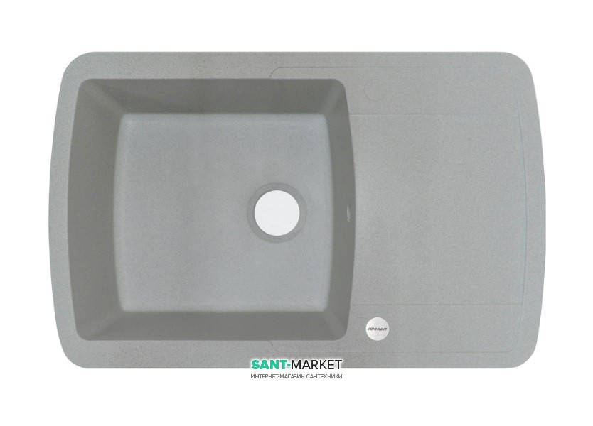 Мойка для кухни Adamant Optimaks 780х500 мм искусственный гранит светло-серый 4824296101109