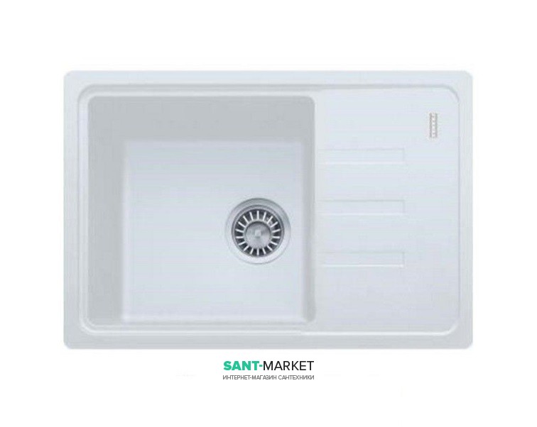 Мийка для кухні Adamant Slim 620х435 мм штучний граніт білий 4824296101401