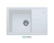 Мойка для кухни Adamant Slim 620х435 мм искусственный гранит белый  4824296101401