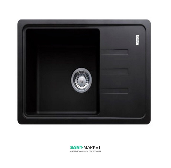 Мойка для кухни Adamant Slim 620х435 мм искусственный гранит черный 4824296101403