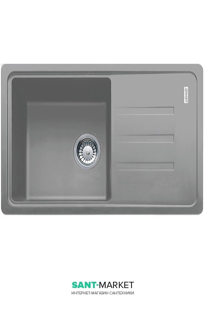 Мойка для кухни Adamant Slim 620х435 мм искусственный гранит светло-серый 4824296101409