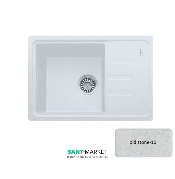 Мойка для кухни Adamant Slim 620х435 мм искусственный гранит old stone 4824296101410