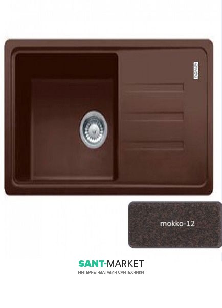 Мийка для кухні Adamant Slim 620х435 мм штучний граніт mokko 4824296101412