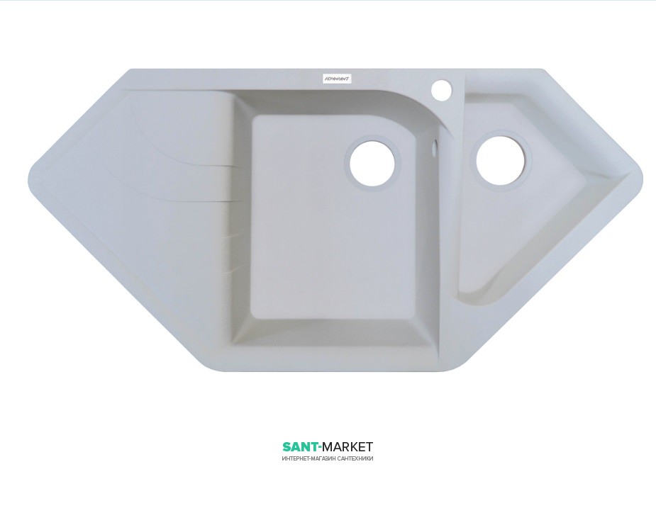 Мийка для кухні Adamant Spirit 1000х500 мм штучний граніт білий 4824296101301