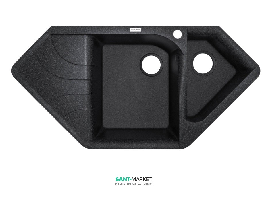 Мойка для кухни Adamant Spirit 1000х500 мм искусственный гранит черный 4824296101303